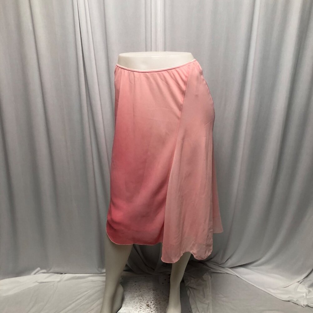 Worthington Skirt Womens Size 8 Pink Ombre Pull-on Asymmetrical Midi